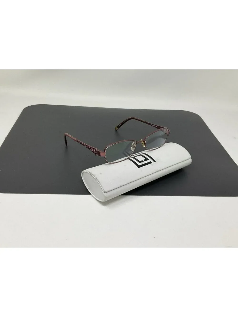 Liz Claiborne Eyeglasses Womens Burgundy L345 0JTU Metal Frames 51-16-135